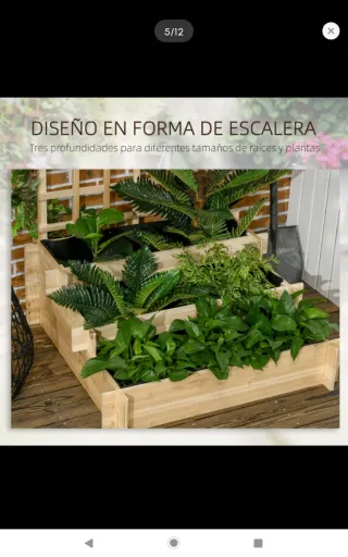 Jardinera de madera 3 niveles