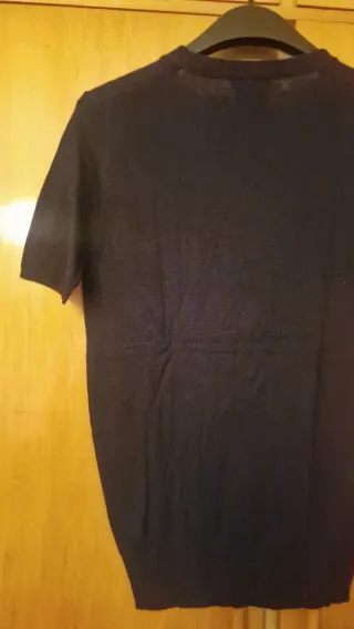 Camiseta punto manga corta Longchamp Negra