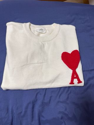 Jersey Ami Paris Corazón Rojo Blanco