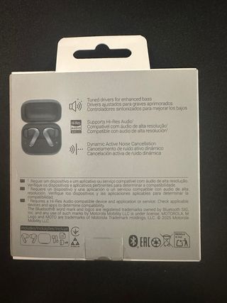 Auriculares Motorola moto buds BASS negros