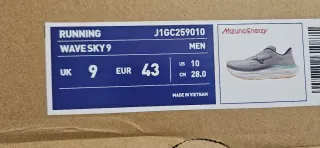 Mizuno Wave Sky 9 Scarpe da Corsa Grigio/Verde Acq