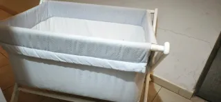 Minicuna para bebés con ruedas apertura en tijera