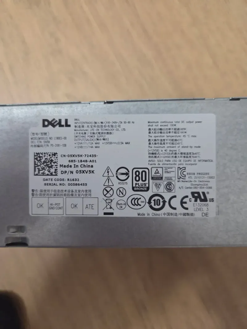 Fuente de alimentación Dell Optiplex 180w afbeelding 2