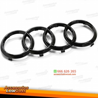 EMBLEMA FRONTAL PARA AUDI NEGRO BRILLO