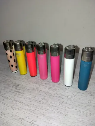 Set 7 accendini Clipper colorati ed a pois