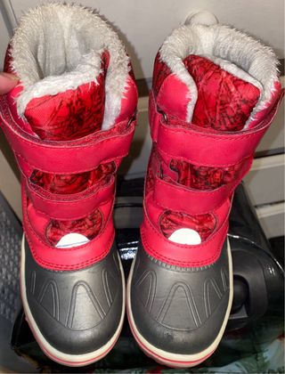 Botas de nieve fucsia y gris n 32
