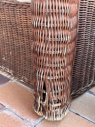 Conjunto Muebles Jardín Mimbre Natural