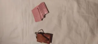 Llavero funda cuero mini baraja naipes españolas
