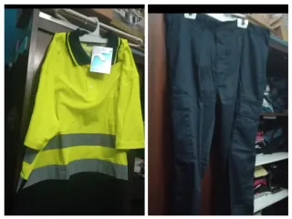 Lote Ropa Trabajo: Polo Amarillo y Pantalón Azul