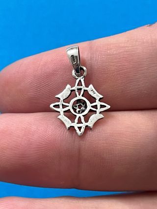 Ancestral Colgante Nudo Bruja Lunas Plata 925