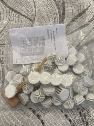 Estantería modular cubos metal blanca