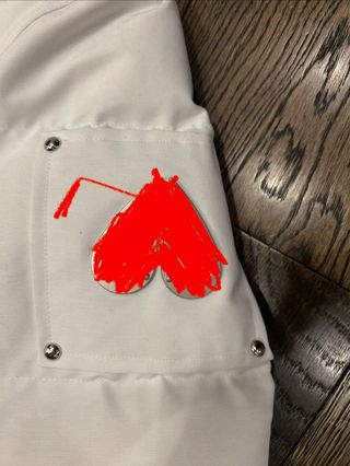 Moose Knuckles piumino bianco con pelliccia