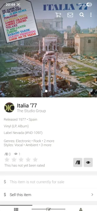 Vinilo Italia '77 Compilation