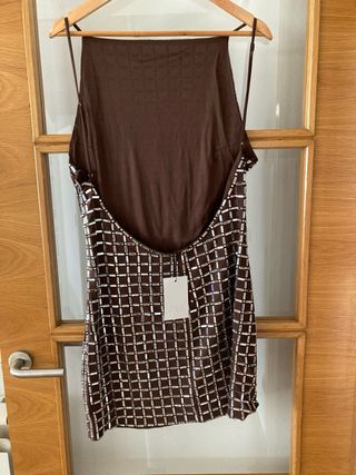 Vestido Zara con detalles plateados