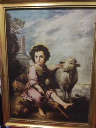 Cuadro Niño Pastor con Cordero