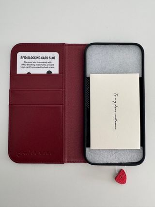 Funda Shieldon iPhone 16e Rojo/Burdeos