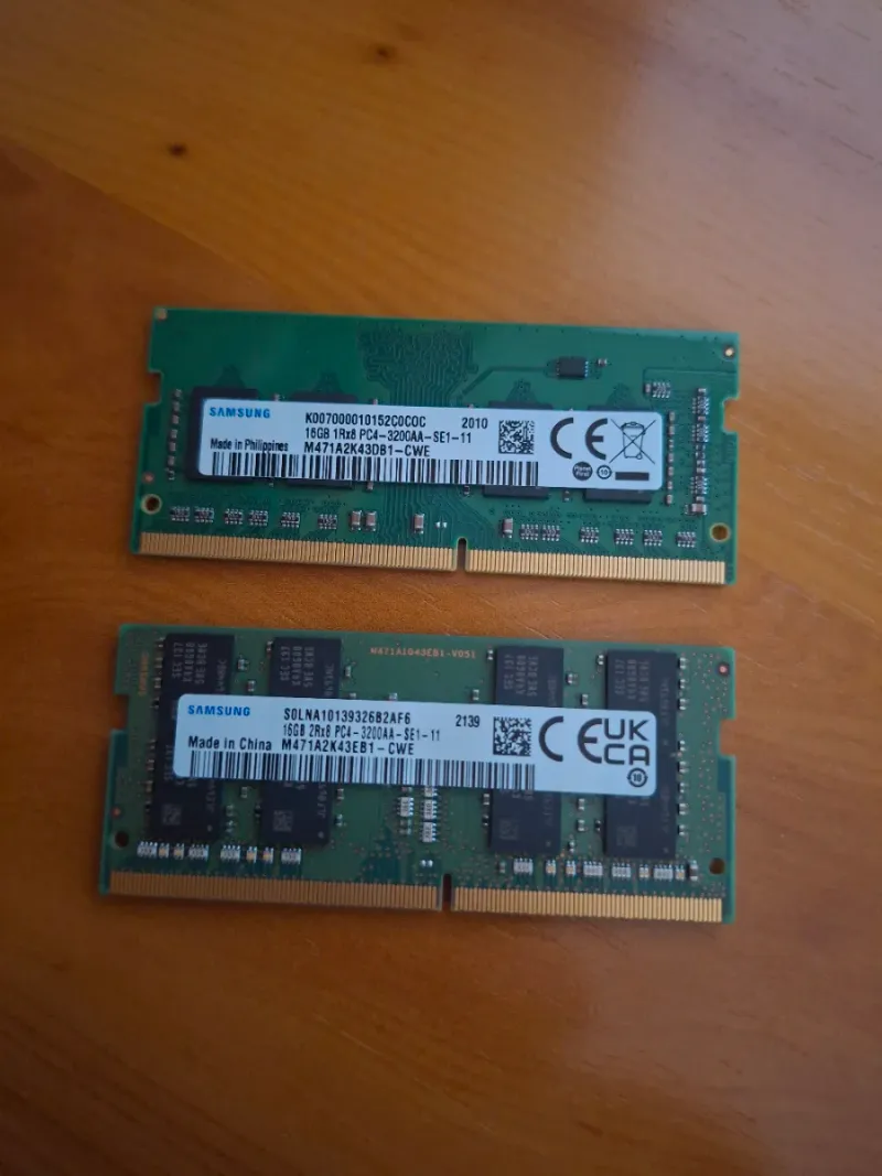2x Samsung DDR4 16GB 3200MHz RAM