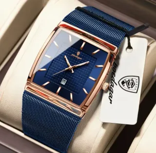 Reloj Poedagar Hombre Azul y Dorado