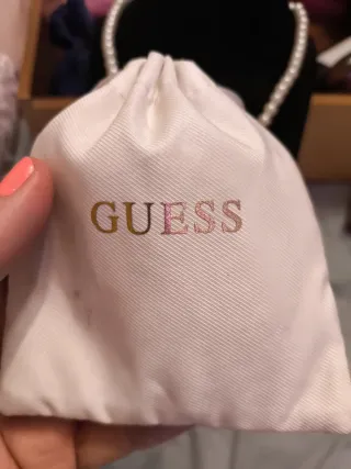 Pendientes Guess Circonita Plata y Blanco