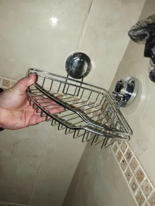 Estantería de esquina para baño