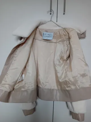 Chaqueta Paula Junyent Beige/Blanca Talla M