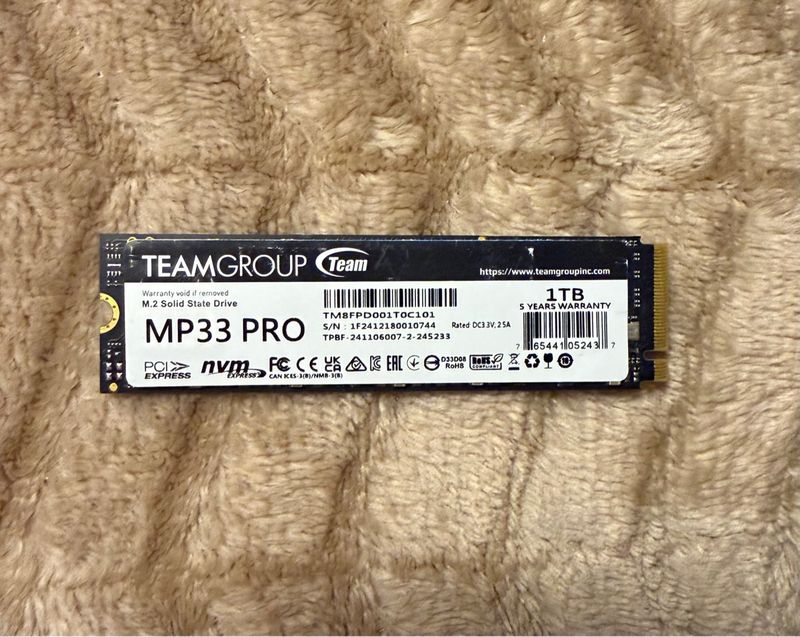 SSD TeamGroup MP33 PRO 1TB NVMe M.2 PCIe