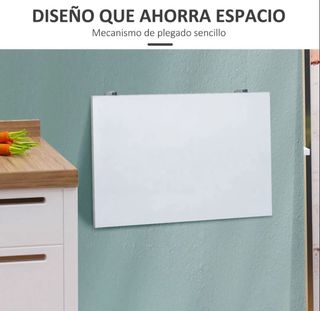 Mesa plegable blanca y negra