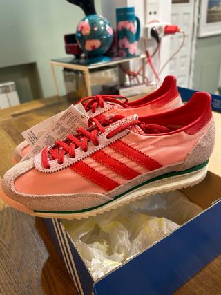 Zapatillas Adidas SL 72 Rosa y Rojo 3