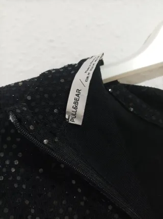 Vestido fiesta elástico con brillo