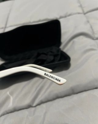Occhiali Balenciaga Bianchi e Argento