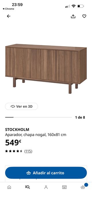 Aparador Stockholm Ikea Nogal