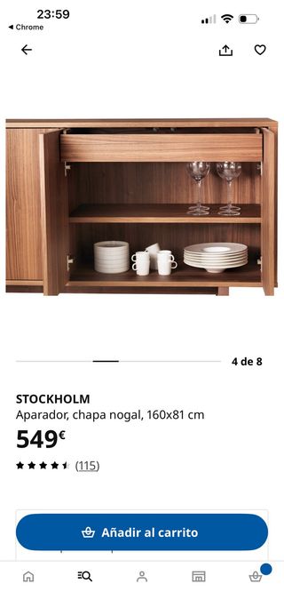 Aparador Stockholm Ikea Nogal