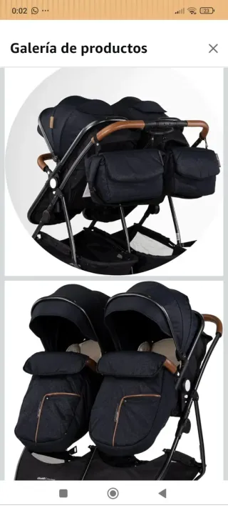 Carrito gemelar para bebés