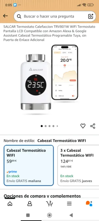 Válvula termostática Salcar