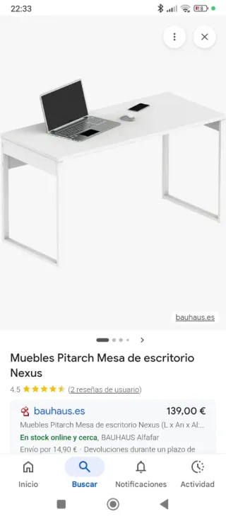 Escritorio Nexus Pitarch Blanco
