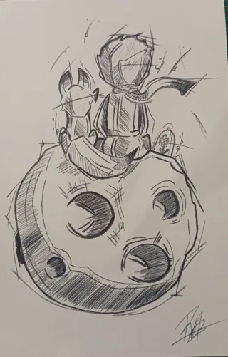 Dibujo Fan Art Hecho a Mano