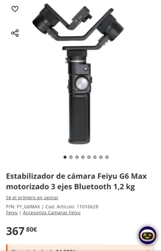 Stabilizzatore FeiyuTech G6 Max a 3 Assi