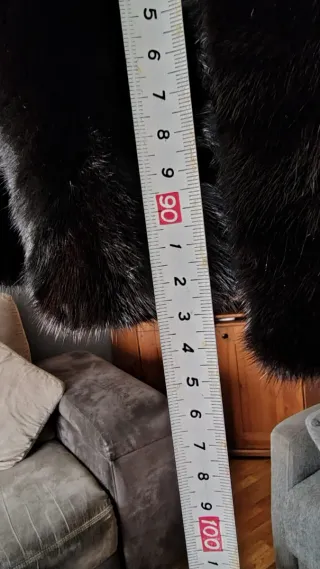 Chaquetón de piel marrón oscuro