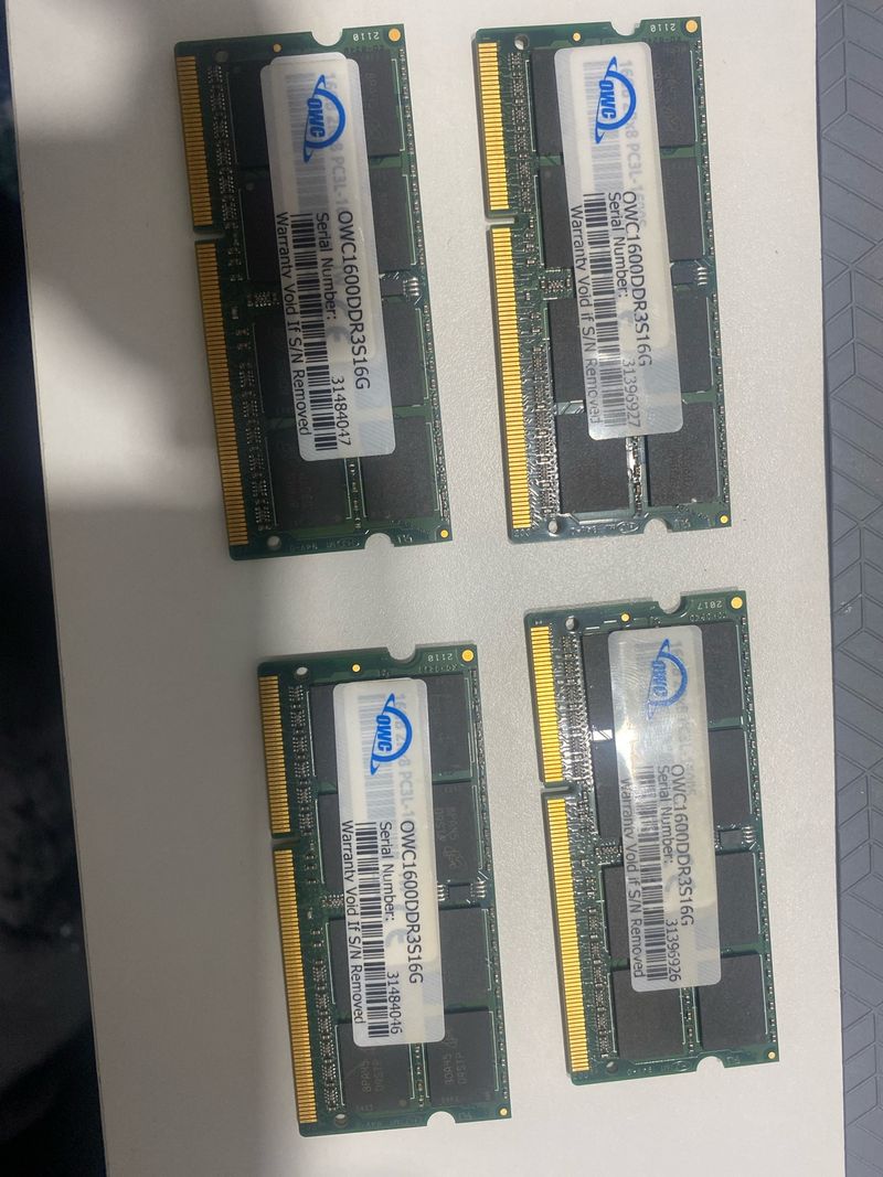 4x 16GB DDR3 RAM OWC PC3L-1600