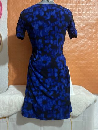 Vestido corto Precis azul estampado
