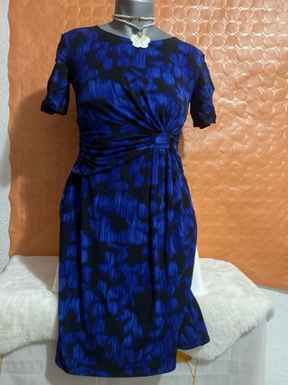 Vestido corto Precis azul estampado