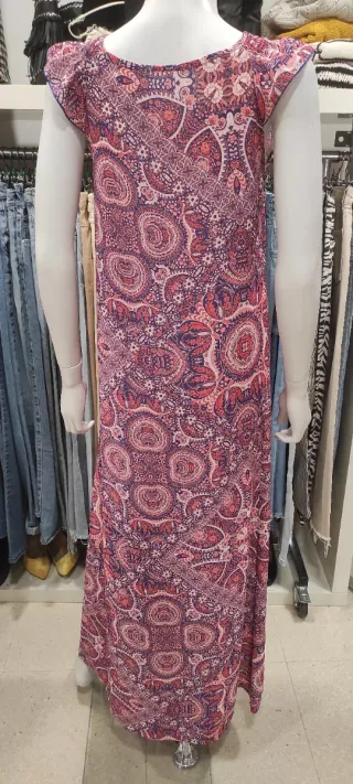 Vestido largo estampado talla S