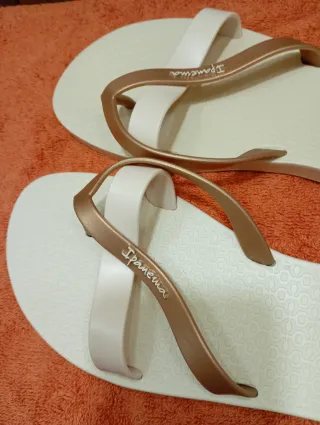 Chanclas Ipanema Mujer Talla 39 Beige/Marrón