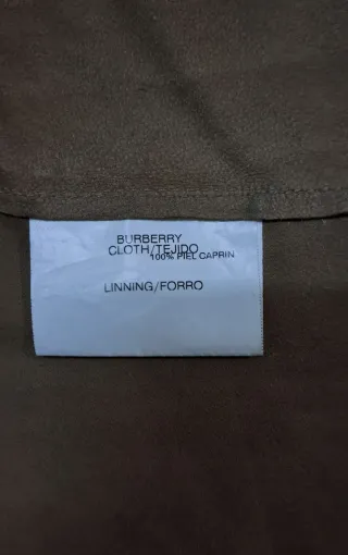 Chaqueta Burberry Piel Talla 52 Marrón