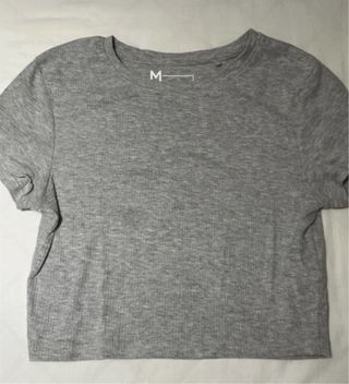Camiseta gris manga corta M