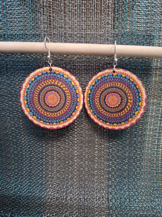Pendientes Mandala Madera