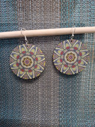 Pendientes Mandala Madera