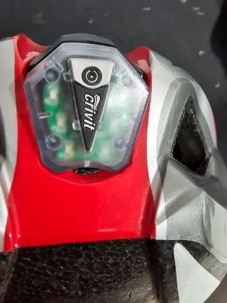 Casco Ciclismo Crivit Rojo y Gris