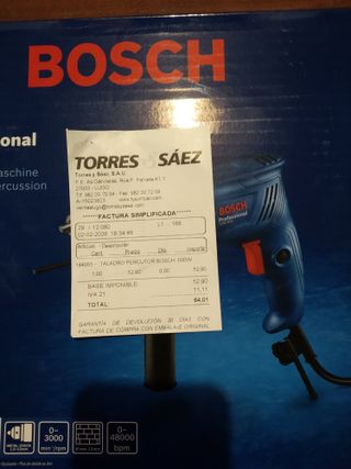 Taladro percutor Bosch GSB 600 Profesional 600W