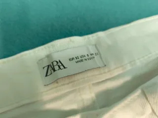 Pantalón Zara Blanco Talla 38